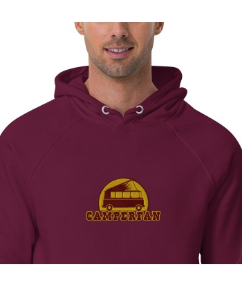 Sweat à capuche écologique Raglan unisexe Camperfan brodé marron/gold 2024