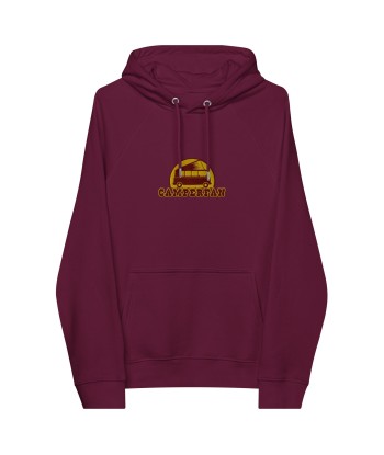 Sweat à capuche écologique Raglan unisexe Camperfan brodé marron/gold 2024