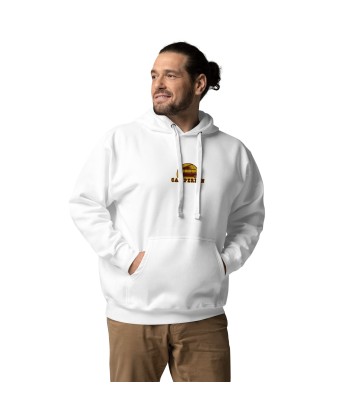 Sweat à capuche unisexe en coton Camperfan marron/yellow brodé français