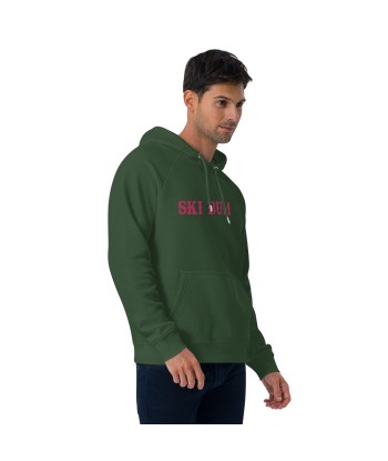 Sweat à capuche écologique Raglan unisexe Ski Bum grand motif brodé flamingo vente chaude votre 