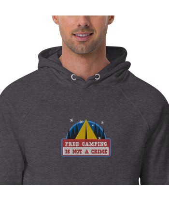 Sweat à capuche écologique Raglan unisexe Free camping is not a crime graphic brodé multicolore Faites des économies