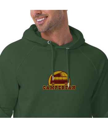 Sweat à capuche écologique Raglan unisexe Camperfan brodé marron/gold 2024