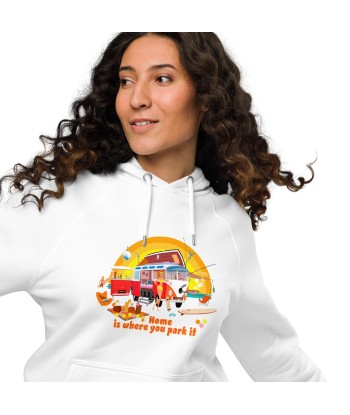 Sweat à capuche écologique Raglan unisexe Ultra Combi Home is where you park it Livraison rapide