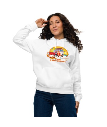 Sweat à capuche écologique Raglan unisexe Ultra Combi Home is where you park it Livraison rapide