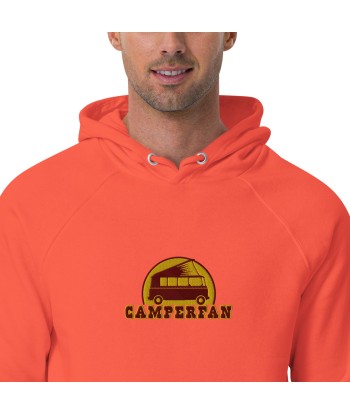 Sweat à capuche écologique Raglan unisexe Camperfan brodé marron/gold 2024