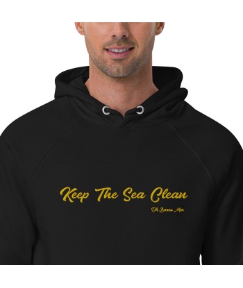 Sweat à capuche écologique Raglan unisexe Keep The Sea Clean grand motif brodé gold Vous souhaitez 