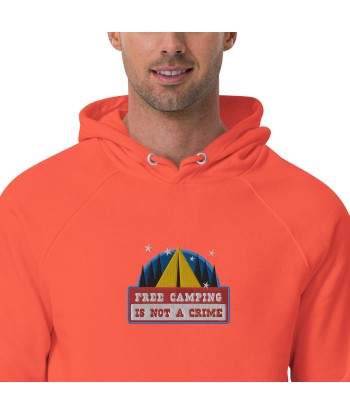 Sweat à capuche écologique Raglan unisexe Free camping is not a crime graphic brodé multicolore Faites des économies