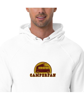 Sweat à capuche écologique Raglan unisexe Camperfan brodé marron/gold 2024