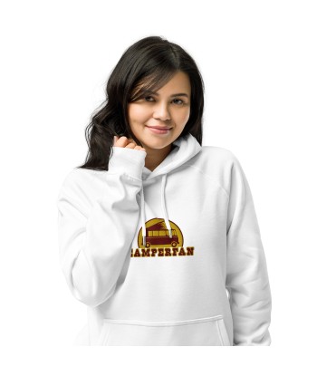 Sweat à capuche écologique Raglan unisexe Camperfan brodé marron/gold 2024