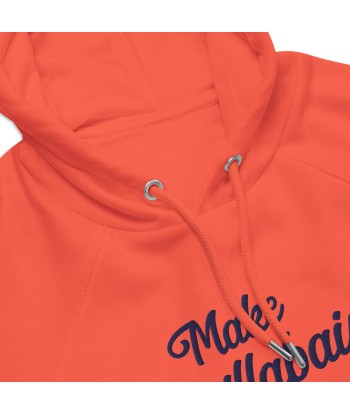 Sweat à capuche écologique Raglan unisexe Make Bouillabaisse Not War grand motif brodé navy de pas cher