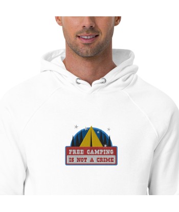 Sweat à capuche écologique Raglan unisexe Free camping is not a crime graphic brodé multicolore Faites des économies