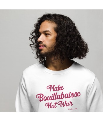 Sweat écologique unisexe Make Bouillabaisse Not War grand motif flamingo brodé en ligne