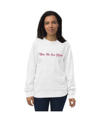 Sweat écologique unisexe Keep The Sea Clean grand motif flamingo brodé pas chere