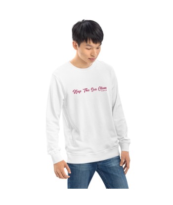 Sweat écologique unisexe Keep The Sea Clean grand motif flamingo brodé pas chere