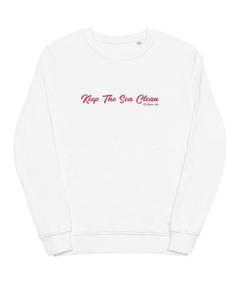 Sweat écologique unisexe Keep The Sea Clean grand motif flamingo brodé pas chere