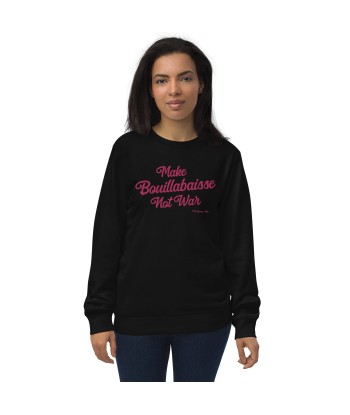 Sweat écologique unisexe Make Bouillabaisse Not War grand motif flamingo brodé en ligne