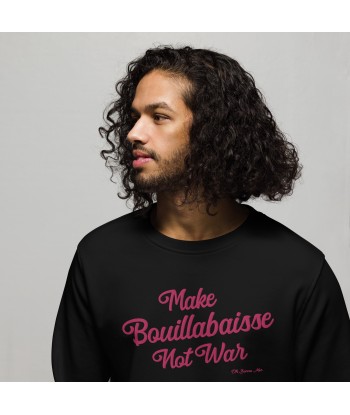 Sweat écologique unisexe Make Bouillabaisse Not War grand motif flamingo brodé en ligne