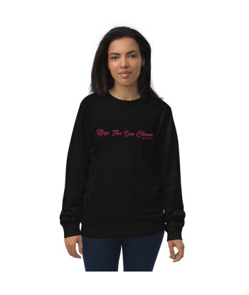 Sweat écologique unisexe Keep The Sea Clean grand motif flamingo brodé pas chere