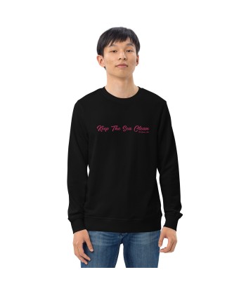 Sweat écologique unisexe Keep The Sea Clean grand motif flamingo brodé pas chere