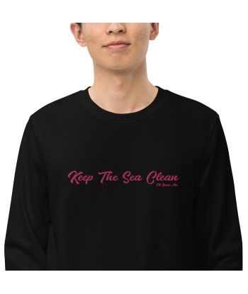 Sweat écologique unisexe Keep The Sea Clean grand motif flamingo brodé pas chere