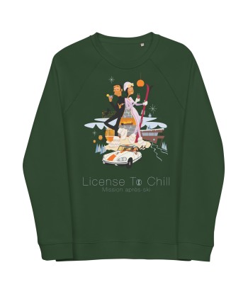 Sweatshirt écologique raglan unisexe License To Chill Mission Après-Ski de la marque