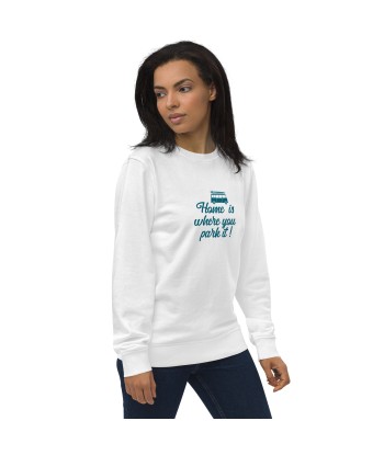 Sweat écologique unisexe Blue Surf Combi Home is where you park it en ligne des produits 