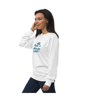 Sweat écologique unisexe Blue Surf Combi Home is where you park it en ligne des produits 