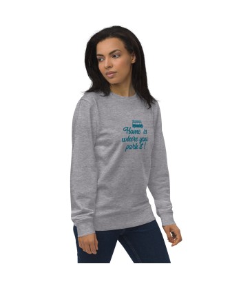 Sweat écologique unisexe Blue Surf Combi Home is where you park it en ligne des produits 