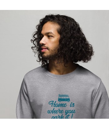 Sweat écologique unisexe Blue Surf Combi Home is where you park it en ligne des produits 