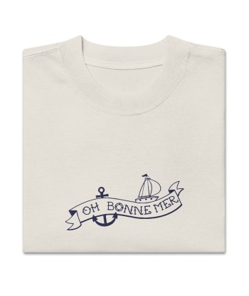 T-shirt oversize épais en coton Oh Bonne Mer Tattoo navy brodé offre 