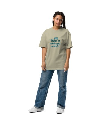 T-shirt oversize épais en coton Blue Surf Combi Home is where you park it paiement sécurisé