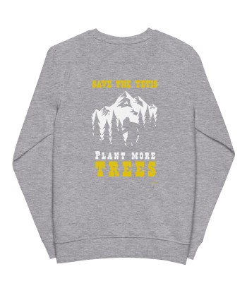 Sweat écologique unisexe Save the Yetis, Plant more Trees (face & dos) ouvre sa boutique