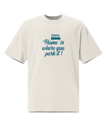 T-shirt oversize épais en coton Blue Surf Combi Home is where you park it paiement sécurisé