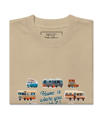 T-shirt oversize épais en coton Square Vintage Campers france