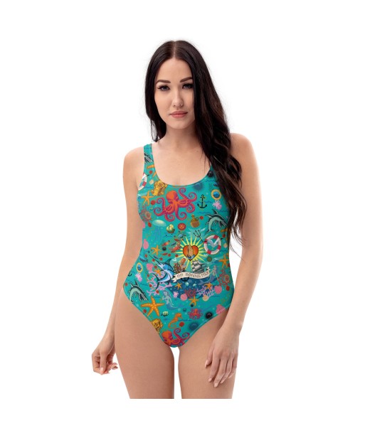 Maillot de Bain 1 Pièce Oh Bonne Mer Calypso Blue hantent personnes