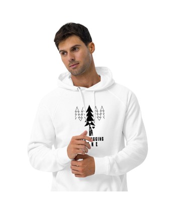 Sweat à capuche écologique Raglan unisexe Tree hugging zone sur fond clair Par le système avancé 