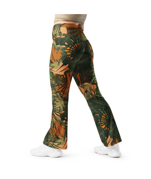 Leggings évasés en polyester recyclé avec poche Jungle Comment ça marche