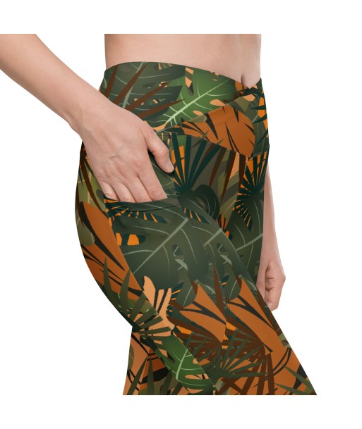 Legging écoresponsable croisé avec poches Jungle s'inspire de l'anatomie humaine