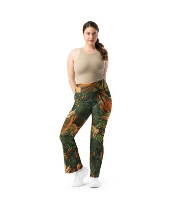 Leggings évasés en polyester recyclé avec poche Jungle Comment ça marche