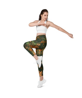 Legging écoresponsable croisé avec poches Jungle s'inspire de l'anatomie humaine