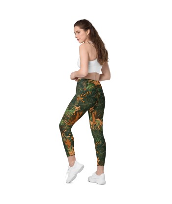 Legging écoresponsable croisé avec poches Jungle s'inspire de l'anatomie humaine