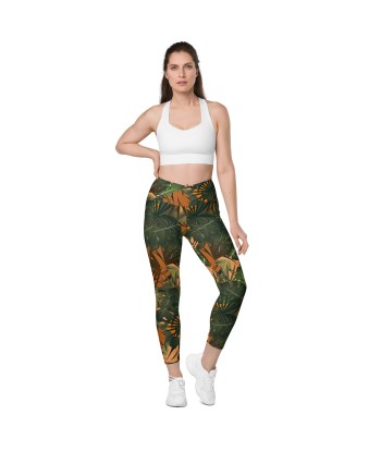 Legging écoresponsable croisé avec poches Jungle s'inspire de l'anatomie humaine