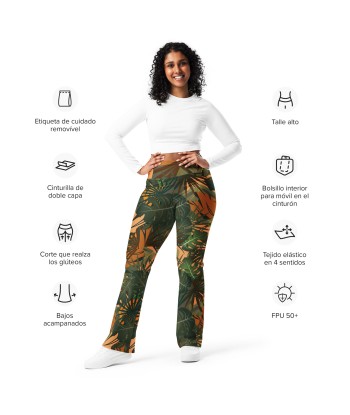 Leggings évasés en polyester recyclé avec poche Jungle Comment ça marche