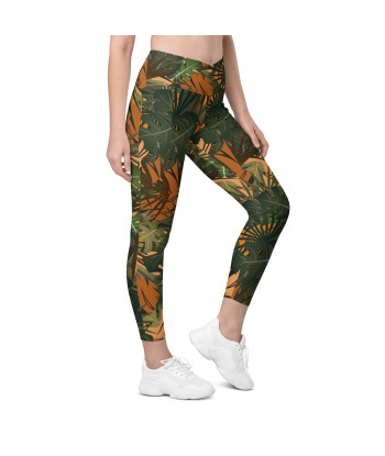 Legging écoresponsable croisé avec poches Jungle s'inspire de l'anatomie humaine