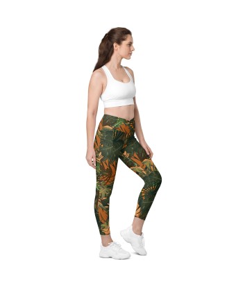 Legging écoresponsable croisé avec poches Jungle s'inspire de l'anatomie humaine