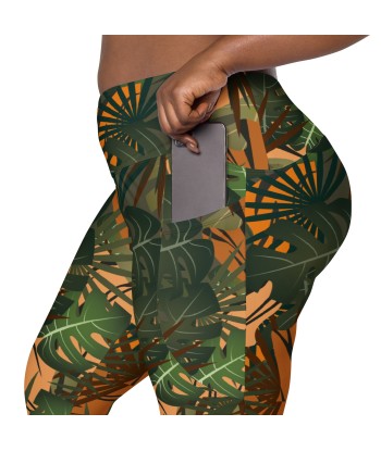 Legging écoresponsable croisé avec poches Jungle s'inspire de l'anatomie humaine