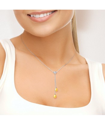 Collier Toi & Moi 2 Perles de Culture d'Eau Douce- Diamètre 7-8 mm Gold- la livraison gratuite