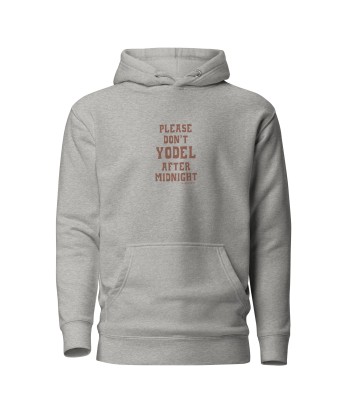 Sweat à capuche unisexe en coton Don't Yodel After Midnight texte foncé outlet