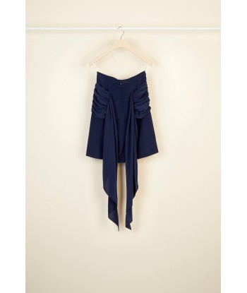 Draped silk skirt with back panel vous aussi creer 