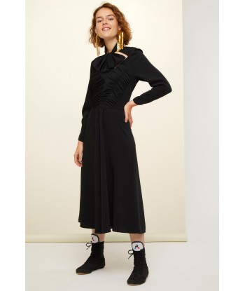 Cut-out bow collar midi dress plus qu'un jeu 